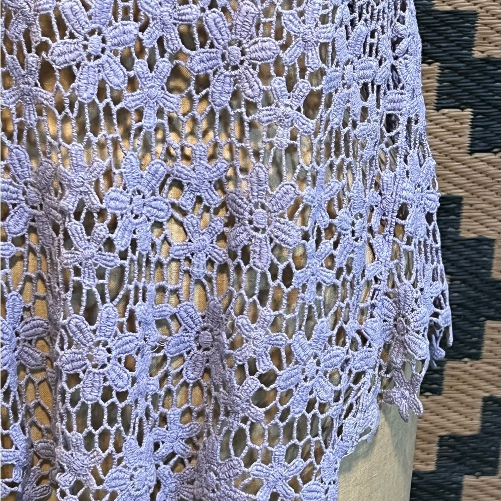 Lavender crochet floral tank top racer back layering beachy cottagecore boho y2k - Picture 8 of 11